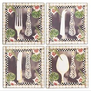 Mackenzie-Child’s Bon Appetit Coasters – Set of 4